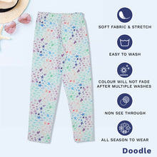 Load image into Gallery viewer, Doodle Girls Leggings Star Print White