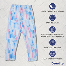 Load image into Gallery viewer, Doodle Girls Leggings Tie & Die Print Blue