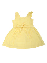Load image into Gallery viewer, Doodle Baby Girls Yellow Seersucker Ruffle Dress