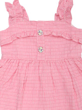 Load image into Gallery viewer, Doodle Baby Girls Pink Seersucker Ruffle Dress