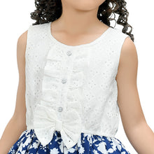 Load image into Gallery viewer, Doodle White & Navy Mix and Match Dress