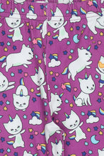 Load image into Gallery viewer, Doodle Girls Pack Of 2 Leggings AOP Printed Peach and Purple
