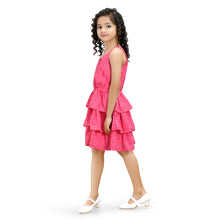 Load image into Gallery viewer, Doodle Polka Printed Step Dress With Sleeveless