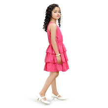 Load image into Gallery viewer, Doodle Polka Printed Step Dress With Sleeveless