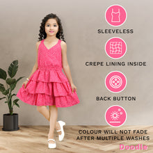 Load image into Gallery viewer, Doodle Polka Printed Step Dress With Sleeveless