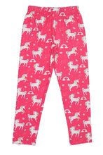 Load image into Gallery viewer, Doodle Girls Leggings Unicorn Print Pink