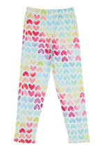 Load image into Gallery viewer, Doodle Girls Leggings Heart Print Pink