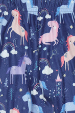 Load image into Gallery viewer, Doodle Girls Leggings Unicorn Print Navy