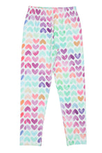 Load image into Gallery viewer, Doodle Girls Leggings Heart Print White