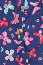 Load image into Gallery viewer, Doodle Girls Leggings Butterfly Print Navy