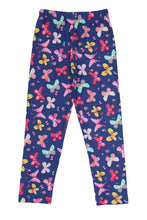 Load image into Gallery viewer, Doodle Girls Leggings Butterfly Print Navy