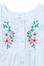 Load image into Gallery viewer, Doodle Solid Embroidery Dress|| White || Knee Length || Sleeveless || 6M-4Y