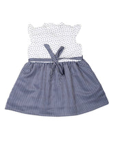 Load image into Gallery viewer, Navy Polka and Stripe Printed Dress