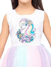 Load image into Gallery viewer, Unicorn Partydress Multi Botttom Net With Sleeveless