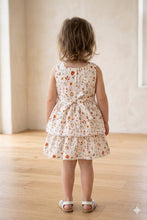 Load image into Gallery viewer, Doodle Printed Layered Dress With Lace || Offwhite || Knee Length || Sleeveless ||  6M-4Y
