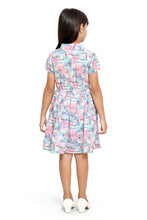 Load image into Gallery viewer, Doodle Girls White Abstract Printed Shirt Dress With Belt
