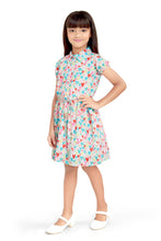 Load image into Gallery viewer, Doodle Girls Offwhite Heart Printed Shirt Dress With Belt
