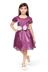 Doodle Girls Wine Tissue Cap Sleeve Party Dress