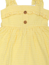 Load image into Gallery viewer, Doodle Baby Girls Yellow Seersucker Ruffle Dress
