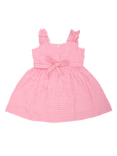 Load image into Gallery viewer, Doodle Baby Girls Pink Seersucker Ruffle Dress
