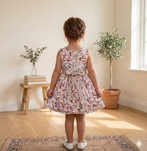 Load image into Gallery viewer, Doodle Printed Dress With Lace || Offwhite || Knee Length ||  Sleeveless || 6M-4Y
