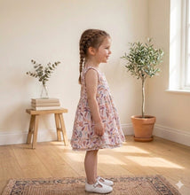 Load image into Gallery viewer, Doodle Printed Dress With Lace || Offwhite || Knee Length ||  Sleeveless || 6M-4Y
