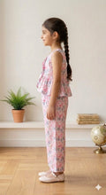 Load image into Gallery viewer, Doodle Printed Textured Co-ord Pant Set || White || Full Length || Sleeveless || 4Y-12Y
