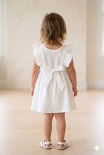 Load image into Gallery viewer, Doodle Solid Embroidery Dress|| White || Knee Length || Sleeveless || 6M-4Y
