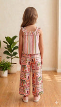 Load image into Gallery viewer, Doodle Printed Textured Co-ord Pant Set || Offwhite || Full Length || Sleeveless || 4Y-12Y
