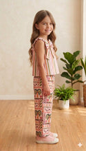 Load image into Gallery viewer, Doodle Printed Textured Co-ord Pant Set || Offwhite || Full Length || Sleeveless || 4Y-12Y
