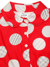 Load image into Gallery viewer, Red Polka Printed Shirt Dress
