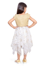 Load image into Gallery viewer, Offwhite Foil Printed Kerchief Dress With Shrug
