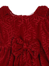 Load image into Gallery viewer, Maroon Velvet Dress With 3/4 Sleeve
