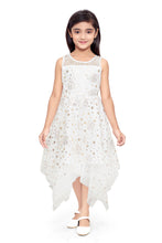 Load image into Gallery viewer, Off white Foil Printed Kerchief Dress With Shrug
