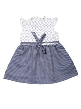 Load image into Gallery viewer, Navy Polka and Stripe Printed Dress
