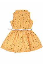 Load image into Gallery viewer, Mustard All Over Printed Shirt Dress With Belt
