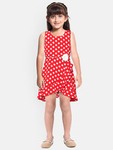 Load image into Gallery viewer, Red Printed Ruffle Dress
